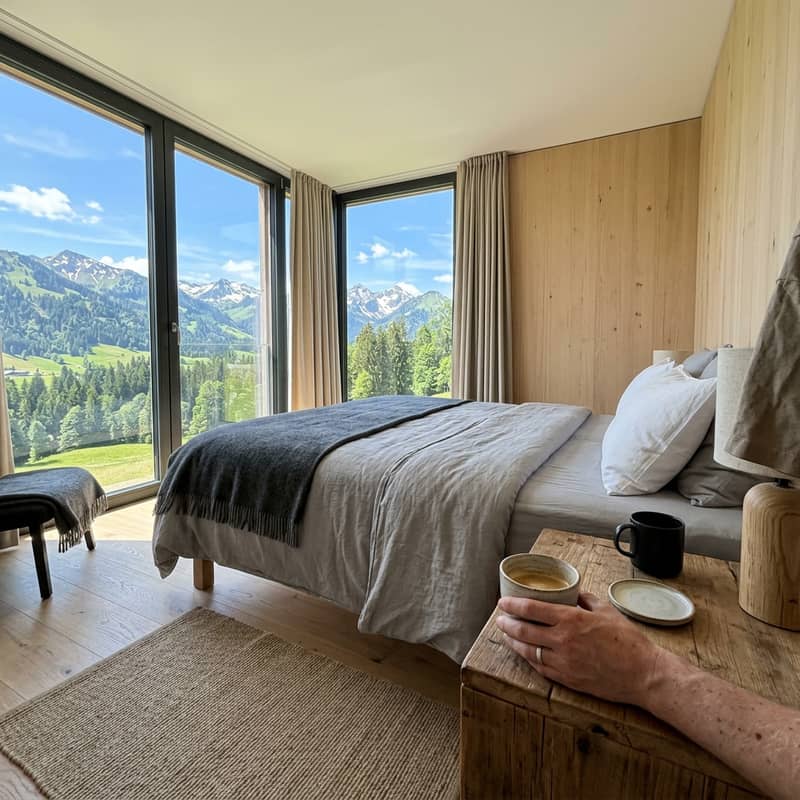 Wach werden mit Bergblick und regionalem Frühstück? Bei uns in der Bergsonne …