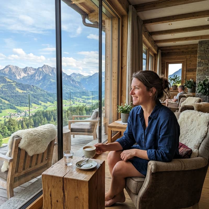 Sonnenaufgang, Bergblick und unser Frühstück genießen – entdecke unser Sommer…