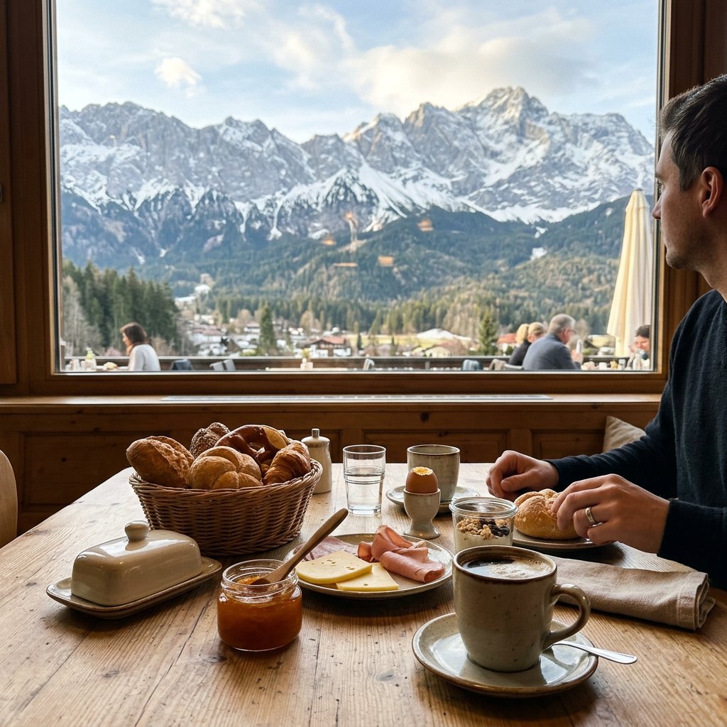 Gipfelglück statt Buffet-Stress. 🏔️ Bei uns startest du entspannt mit einem …